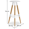 Buy Scandinavian style stool - Metal White 59144 - prices