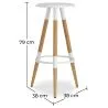 Wooden Bar Stool - Scandinavian Design - Matu image 7