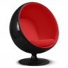 Buy Ball Chair - Eero Aarnio style - Black Shell and Red Interior - Fabric Red 19537 - prices