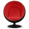 Buy Ball Chair - Eero Aarnio style - Black Shell and Red Interior - Fabric Red 19537 - in the EU