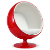 Buy Ball Design Armchair - Upholstered in Faux Leather - Baller White 19541 - prices