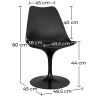 Buy Dining Chair - Black Swivel Chair - Tulip Black 59159 at Privatefloor