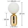Buy Table Lamp - Living Room Lamp - Globe Design - Party Gold 59167 in the Europe