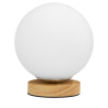 Buy Wooden base globe lamp Natural wood 59169 - in the EU