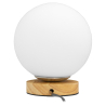 Buy Wooden base globe lamp Natural wood 59169 - prices