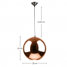 Buy Range Lamp - 25 cm - Chromed Metal Bronze 51297 Home delivery