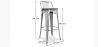 Industrial Design Bar Stool with Backrest - Wood & Steel - 76cm - Stylix image 7
