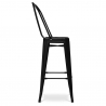 Buy Stylix square bar stool with backrest  - 76cm Black 99958347 home delivery