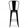 Buy Stylix square bar stool with backrest  - 76cm Black 99958347 - in the EU
