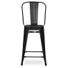 Buy Stylix square bar stool with backrest - 60cm Grey blue 58410 at Privatefloor