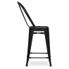 Buy Stylix square bar stool with backrest - 60cm Grey blue 58410 - in the EU