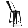 Buy Stylix square bar stool with backrest - 60cm Grey blue 58410 - prices