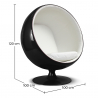 Buy Ball Design Armchair - Upholstered in Faux Leather - Baller White 19540 Home delivery