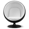 Buy Ball Design Armchair - Upholstered in Faux Leather - Baller White 19540 - in the EU