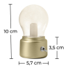 Buy Vintage Portable rechargeable lamp Gold 59221 with a guarantee