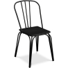 Buy Industrial Style Metal and Dark Wood Chair - Lillor Black 59241 at Privatefloor