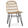 Buy Synthetic wicker dining chair  Natural wood 59255 - in the EU