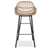 Rattan Bar Stool with Armrests - Boho Bali Style - 75cm - Many image 7