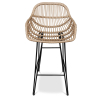 Buy Synthetic wicker bar stool 75cm - Many Dark Wood 59256 at Privatefloor