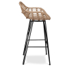 Buy Rattan Bar Stool with Armrests - Boho Bali Style - 75cm - Many Dark Wood 59256 in the Europe