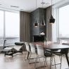 Buy Pack of 3 Pendant Ceiling Lamps - Industrial Design - Extensive Black 59258 at Privatefloor