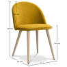 Buy Dining Chair - Upholstered in Fabric - Scandinavian Style - Evelyne Yellow 59261 - prices