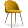 Buy Dining Chair - Upholstered in Fabric - Scandinavian Style - Evelyne Yellow 59261 - prices