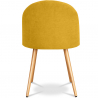 Buy Dining Chair Upholstered in Fabric - Natural Wood Legs - Evelyne  Yellow 59261 with a guarantee