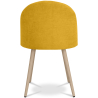 Buy Dining Chair - Upholstered in Fabric - Scandinavian Style - Evelyne Yellow 59261 with a guarantee