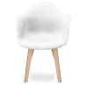 Buy Dining Chair with Armrests - Upholstered in Velvet - Dawick White 59263 - prices