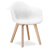 Buy Dining Chair with Armrests - Upholstered in Velvet - Dawick White 59263 in the Europe