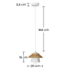 Buy Nordic pendant lamp in wood and metal - Gerd White 59247 - in the EU