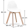 Buy Dining chair Denisse Scandi Style Premium Design - Tissu White 59267 home delivery
