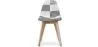 Dining Chair - Upholstered in Black and White Patchwork - Denisse image 7