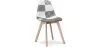 Dining Chair - Upholstered in Black and White Patchwork - Denisse image 7