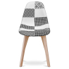 Buy Dining Chair Denisse Scandi style Premium Design White and black - Patchwork Sam White / Black 59270 - prices