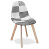 Buy Dining Chair Denisse Scandi style Premium Design White and black - Patchwork Sam White / Black 59270 in the Europe