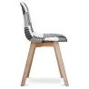 Dining Chair - Upholstered in Black and White Patchwork - Denisse image 7