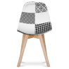 Buy Dining Chair Denisse Scandi style Premium Design White and black - Patchwork Sam White / Black 59270 with a guarantee