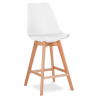 Buy Bar stool Denisse Scandi Style Premium Design With Cushion - Wood White 59278 - in the EU