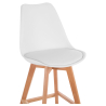 Buy Bar stool Denisse Scandi Style Premium Design With Cushion - Wood White 59278 at Privatefloor