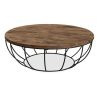 Buy Round Coffee Table - Industrial Design - Wood and Metal - Els Natural wood 59283 - prices