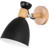 Buy Jorson Scandinavian style wall lamp - Metal and wood Black 59294 - in the EU