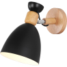 Buy Jorson Scandinavian style wall lamp - Metal and wood Black 59294 - prices