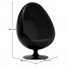 Buy 
Egg Design Armchair - Upholstered in Fabric - Eny Black 59312 Home delivery