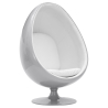 Buy Design Armchair - Eny Chair  - Coloured shell - Fabric Light grey 59313 - prices