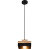 Buy Edda Scandinavian pendant lamp - Wood and metal Black 59308 - prices