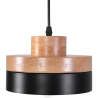 Buy Eigil Scandinavian pendant lamp - Wood and metal Black 59309 at Privatefloor