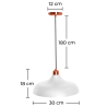 Buy Enar hanging lamp - Metal White 59310 in the Europe