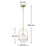 Buy Glass Ball Ceiling Lamp - Golden Pendant Lamp - Anette Gold 59329 with a guarantee